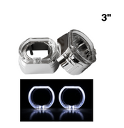Капачки за LED лупи 3" BMW LED White — к-т 2бр.