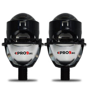 Bi-LED Projector Lenses for Retrofit 55W 2.5 inch +500% brightness 8500lm 6000K low and high beam — set of 2 pcs.