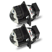Bi-LED Лупи за вграждане 80W 3 инча +500% яркост 10000lm 6000K къси и дълги — к-т 2бр.