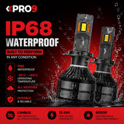 LED крушки PRO9 H7 60W 6000K 14000lm 12-24V