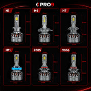 LED крушки PRO9 H7 100W 6000K 16000lm 12-24V